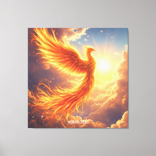Fantasy Niedlich Flaming Phoenix Steigung Leinwanddruck