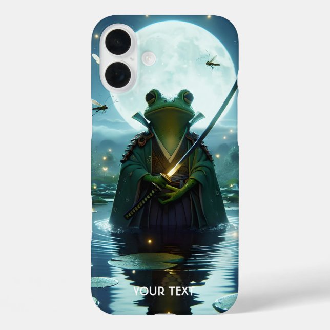Fantasy Niedlich Frog Samurai Katana iPhone 16 Plus Hülle (Rückseite)