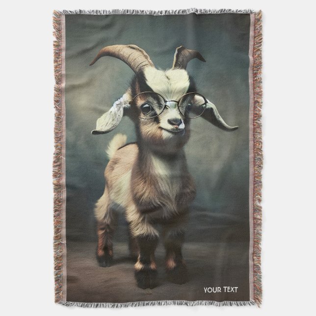 Fantasy Niedlich Funny Baby Goat Decke (Vorderseite Vertikal)