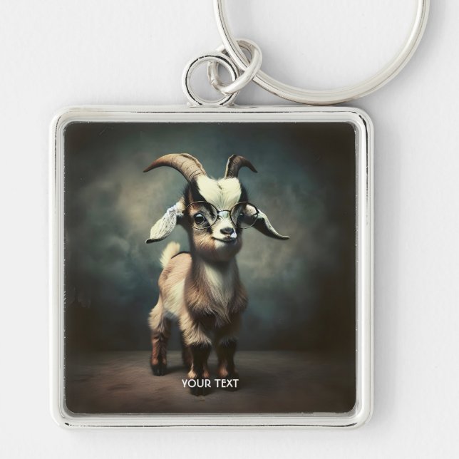 Fantasy Niedlich Funny Baby Goat Schlüsselanhänger (Vorne)