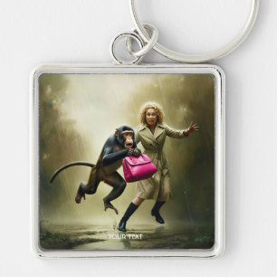 Fantasy Niedlich Girl Bag Monkey Schlüsselanhänger