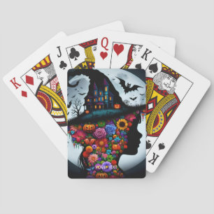Fantasy Niedlich Girl Hexe Halloween Spielkarten
