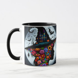 Fantasy Niedlich Girl Hexe Halloween Tasse