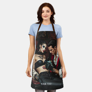 Fantasy Niedlich Girl Man Tattoo Schürze