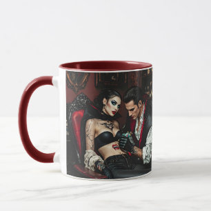Fantasy Niedlich Girl Man Tattoo Tasse
