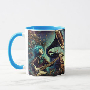 Fantasy Niedlich Girl Music Gitarre Tasse