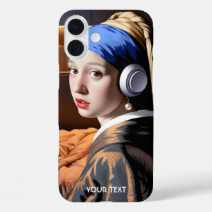 Fantasy Niedlich Girl Pearl Kopfhörer iPhone 16 Plus Hülle