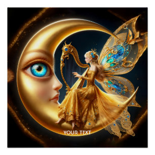 Fantasy Niedlich Girl Playing Harl Poster