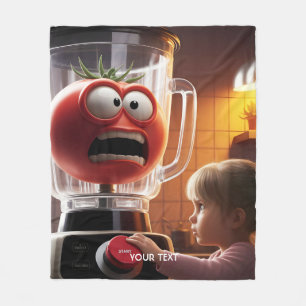 Fantasy Niedlich Girl Tomato Blender Fleecedecke