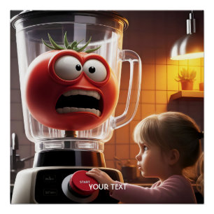 Fantasy Niedlich Girl Tomato Blender Poster