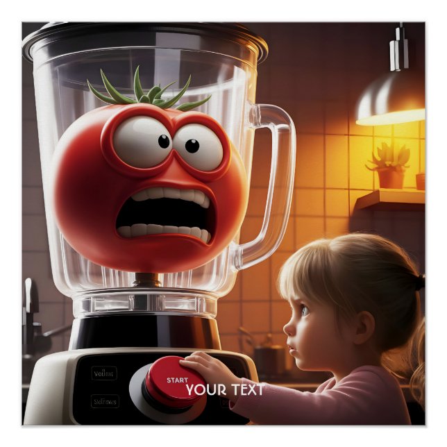 Fantasy Niedlich Girl Tomato Blender Poster (Vorderseite)