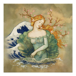Fantasy Niedlich Girl Wave Sakura Poster