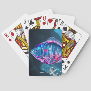 Fantasy Niedlich Glass Fish City Spielkarten