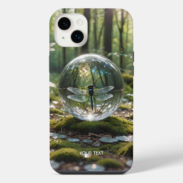 Fantasy Niedlich Glass Sphere Dragonfly iPhone 14 Plus Hülle (Rückseite)