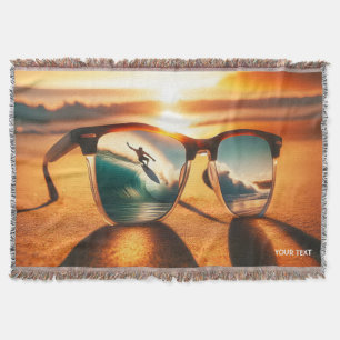 Fantasy Niedlich Glasses Sunset Beach Decke