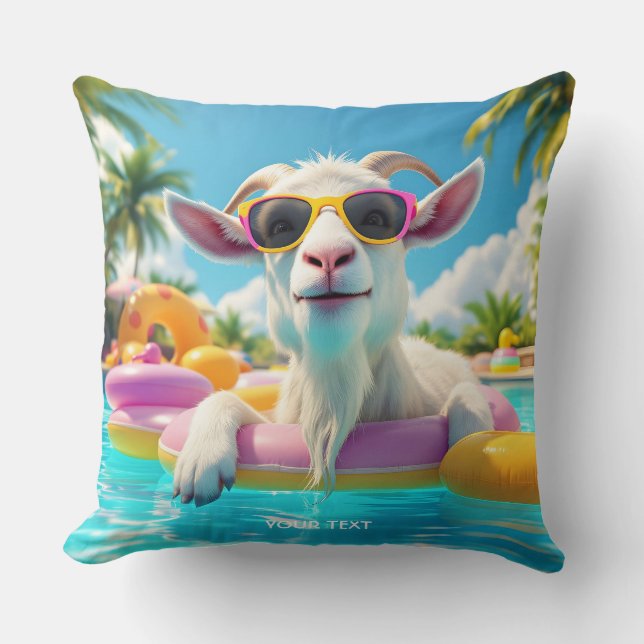 Fantasy Niedlich Goat Float Brille Kissen (Vorderseite)