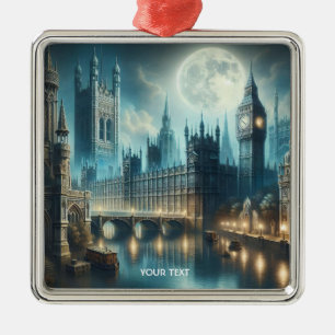 Fantasy Niedlich Gothic London Night Ornament Aus Metall