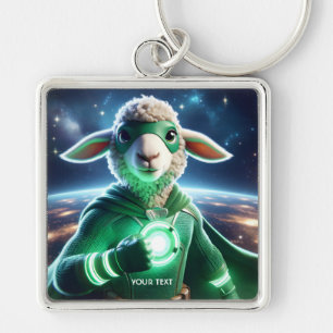 Fantasy Niedlich Green Super Lamb Schlüsselanhänger