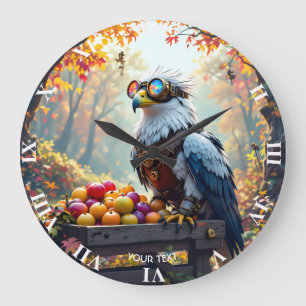 Fantasy Niedlich Griffin Farmstand Tree Große Wanduhr