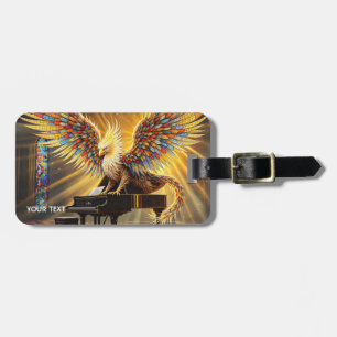 Fantasy Niedlich Griffon Playing Piano Gepäckanhänger