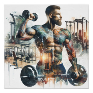 Fantasy Niedlich Gym Athlete Weight Poster