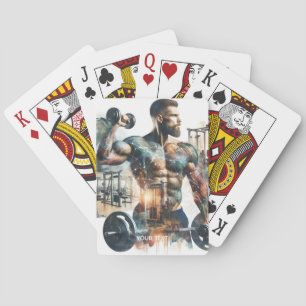 Fantasy Niedlich Gym Athlete Weight Spielkarten