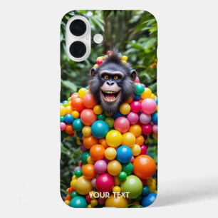 Fantasy Niedlich Happy Colorful Monkey iPhone 16 Plus Hülle