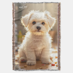 Fantasy Niedlich Happy Maltese Puppy Decke