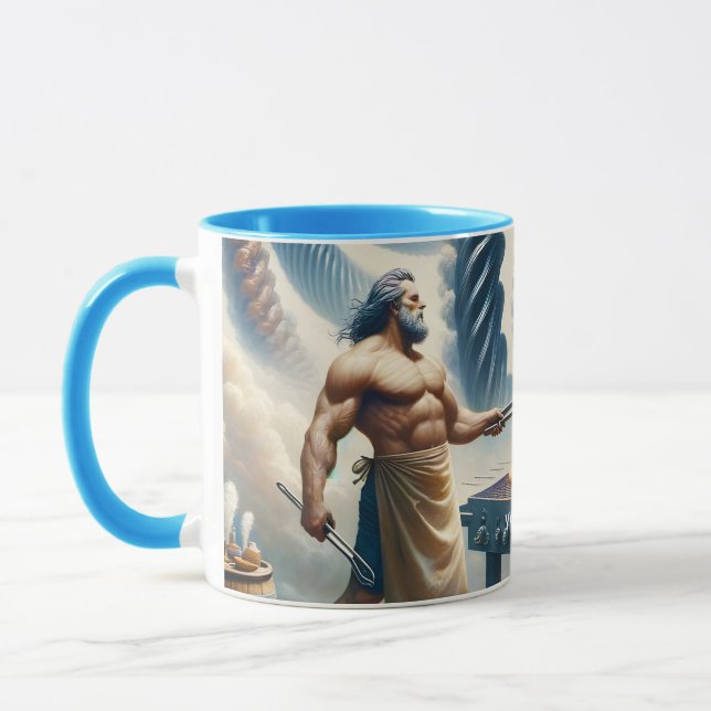 Fantasy Niedlich Heroic Grill Vater Tasse (Links)