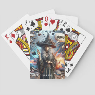 Fantasy Niedlich Hexe Funny Mistake Spielkarten