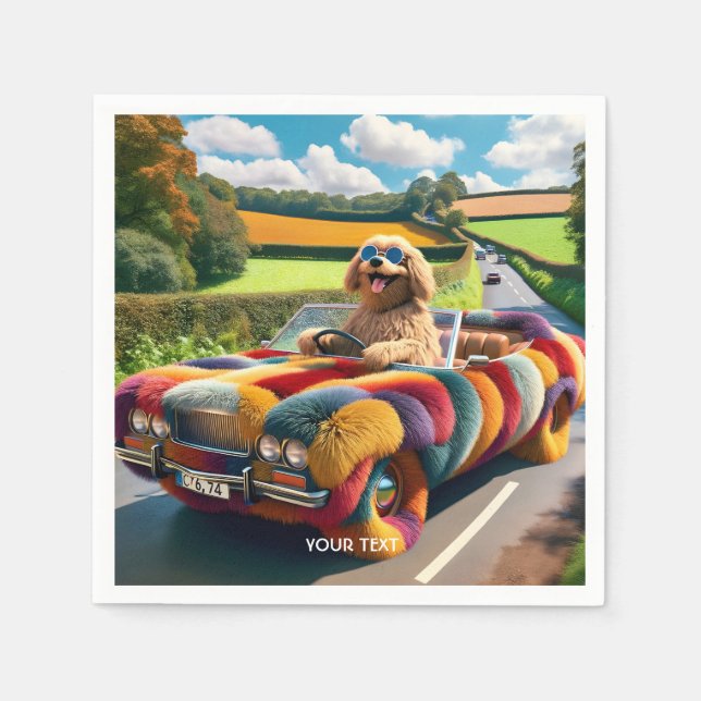 Fantasy Niedlich Hunde Teppich Auto Serviette (Vorderseite)