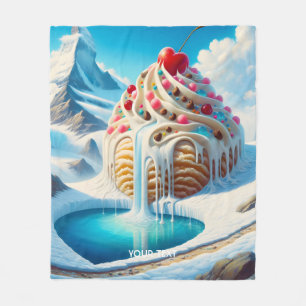 Fantasy Niedlich Ice Cream Mountain Fleecedecke