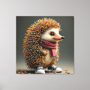 Fantasy Niedlich Igel Sharp Needles Leinwanddruck