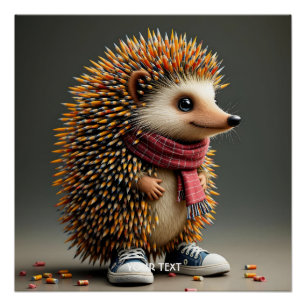 Fantasy Niedlich Igel Sharp Needles Poster