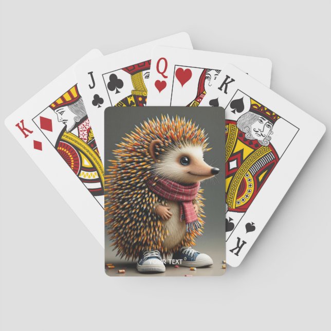 Fantasy Niedlich Igel Sharp Needles Spielkarten (Rückseite)
