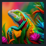 Fantasy Niedlich Iguana Art Deco Stil Poster<br><div class="desc">Fantasy Niedlich Iguana Art Deco Stil. Perfekt als Geburtstagsgeschenk oder für jedes Party</div>