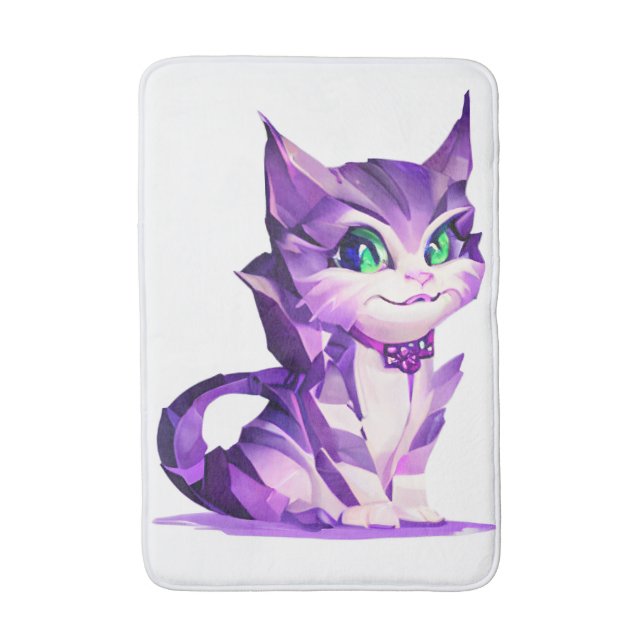 Fantasy Niedlich Kawaii baby Cheshire cat kitten Badematte (Vorderseite Vertikal)