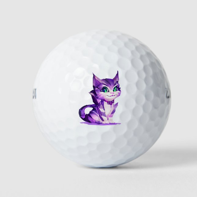 Fantasy Niedlich Kawaii baby Cheshire cat kitten Golfball (Vorderseite)