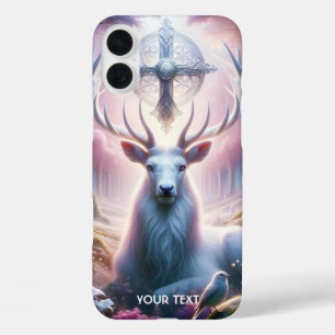 Fantasy Niedlich King Deer Blume iPhone 16 Plus Hülle