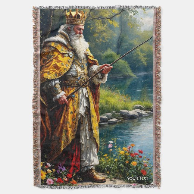 Fantasy Niedlich King Fishing Decke (Vorderseite Vertikal)