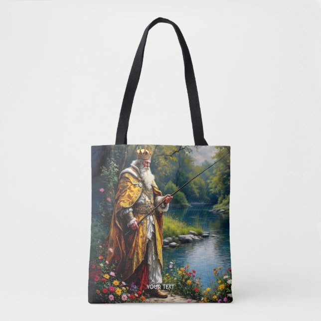 Fantasy Niedlich King Fishing Tasche (Vorderseite)