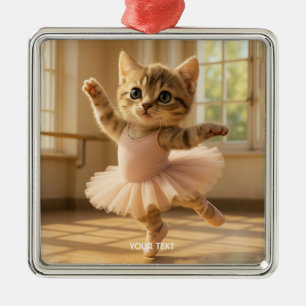 Fantasy Niedlich Kitten Kleine Ballerina Ornament Aus Metall