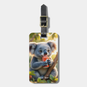 Fantasy Niedlich Koala Drinks Tree Gepäckanhänger