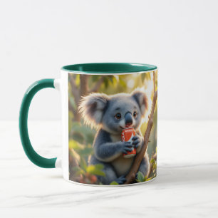 Fantasy Niedlich Koala Drinks Tree Tasse