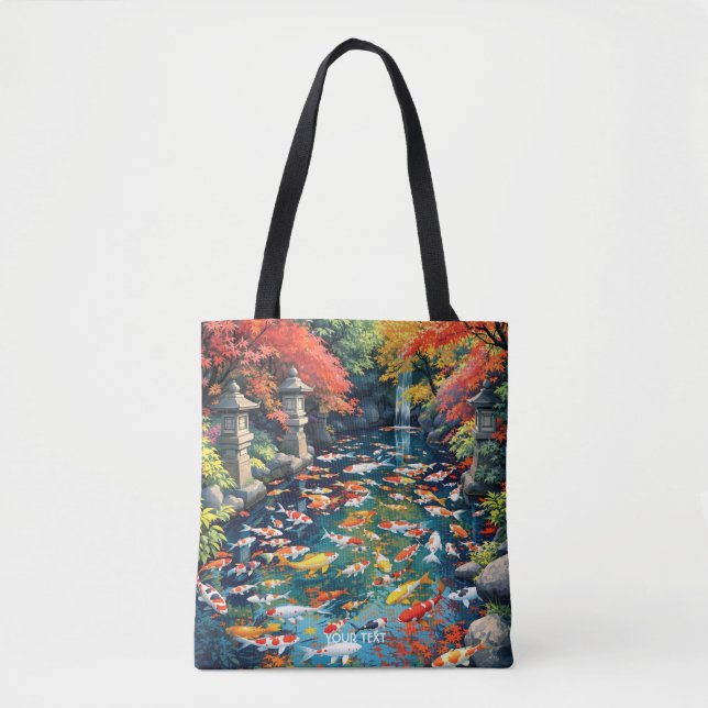 Fantasy Niedlich Koi Fish Pond Tasche (Vorderseite)
