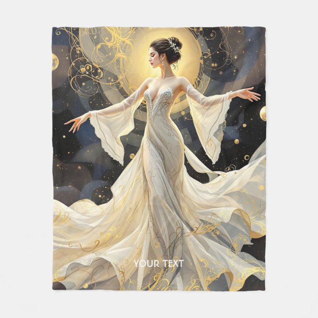 Fantasy Niedlich Ladys Dancing Space Fleecedecke (Vorderseite)