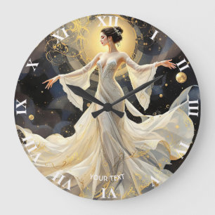Fantasy Niedlich Ladys Dancing Space Große Wanduhr