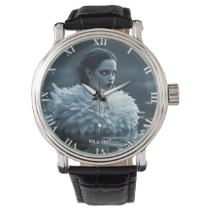 Fantasy Niedlich Lake Swan White Armbanduhr
