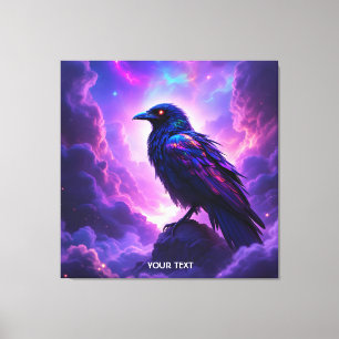 Fantasy Niedlich Lavender Raven Sunset Leinwanddruck
