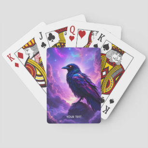 Fantasy Niedlich Lavender Raven Sunset Spielkarten